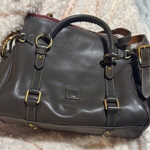 Dooney & Bourke Gray Florentine Leather Handbag